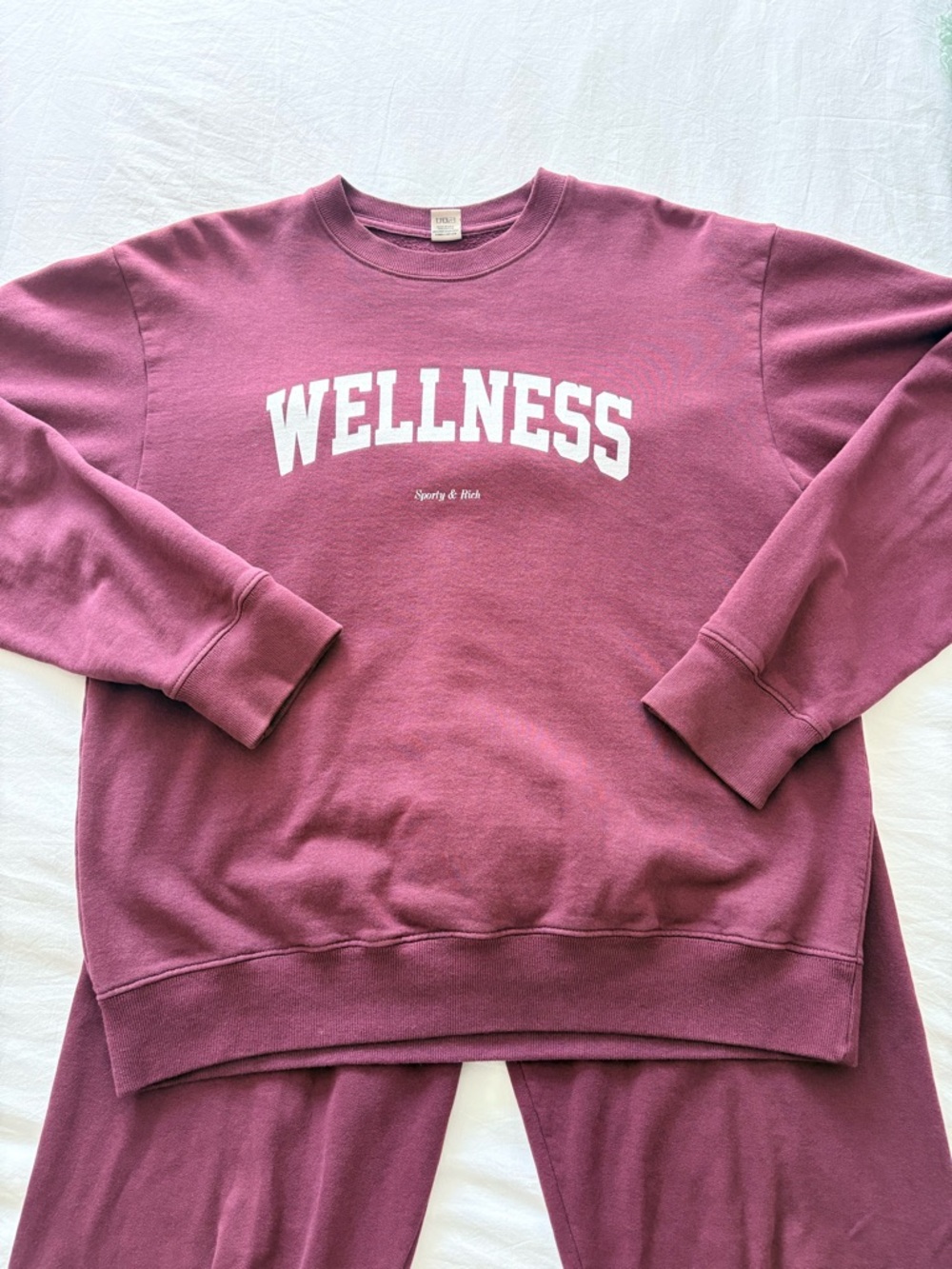 Sporty & Rich MATCHING SET in burgundy